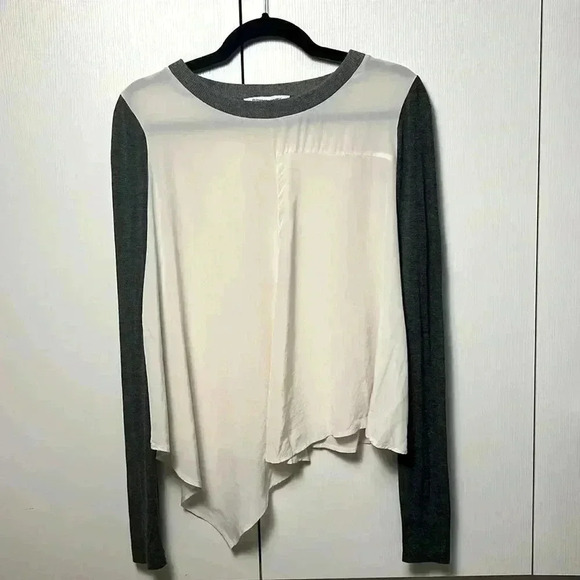 Elizabeth and James sheer silk Long sleeve top with long sleeves size S - Picture 1 of 7